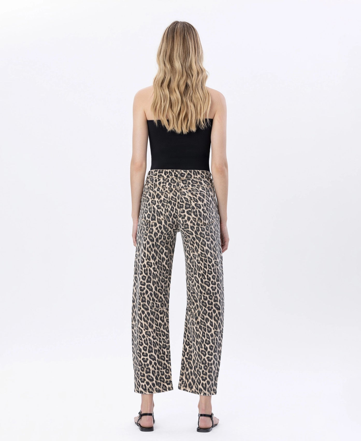 Katie Leopard Barrel Denim