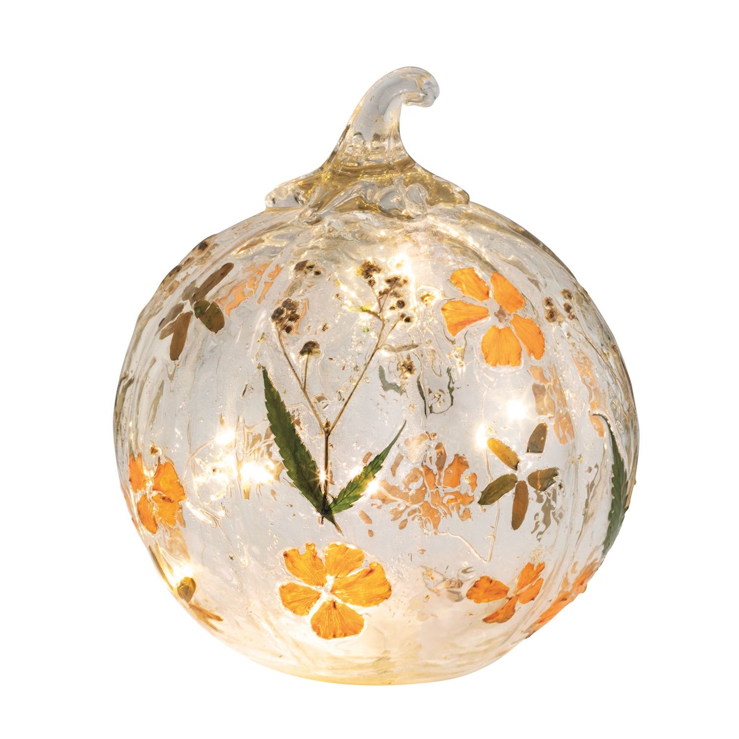 Gather LED Glass Pumpkin