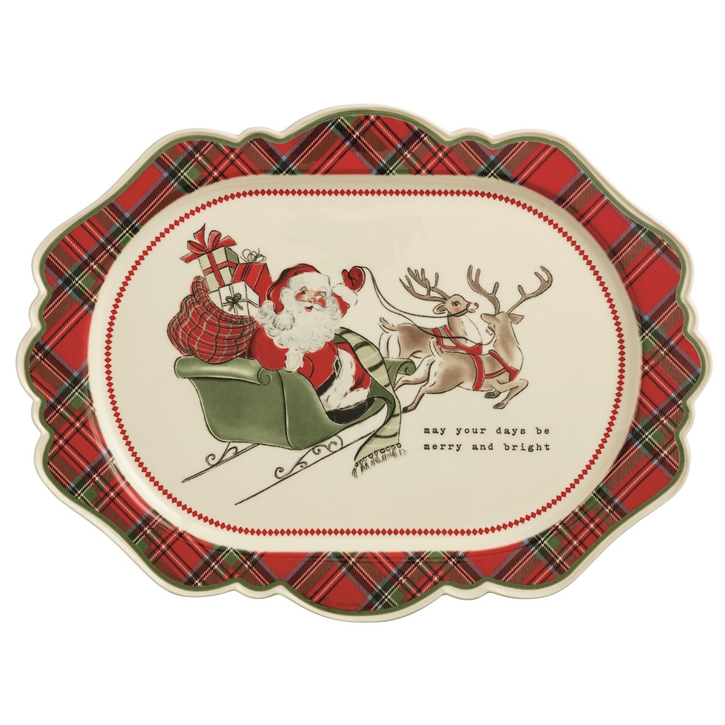 Christmas Tree Ornament Platter
