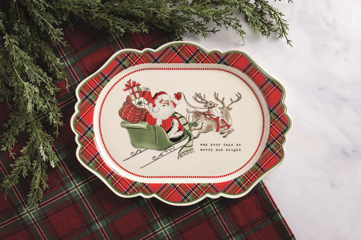 Christmas Tree Ornament Platter