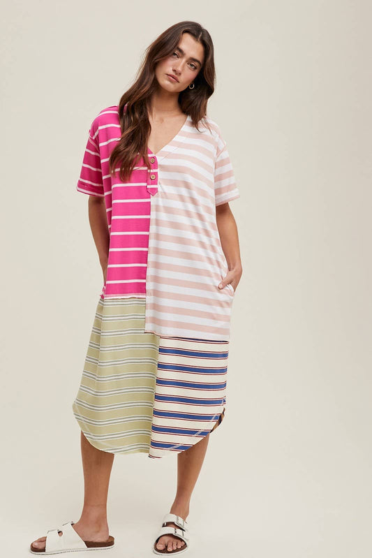 Multicolor Striped Midi Dress (Wishlist)