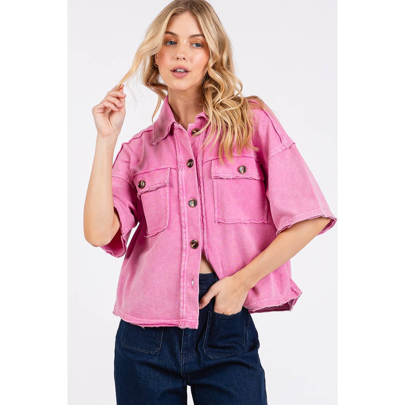Mineral Wash Boxy Shirt (Mittoshop)