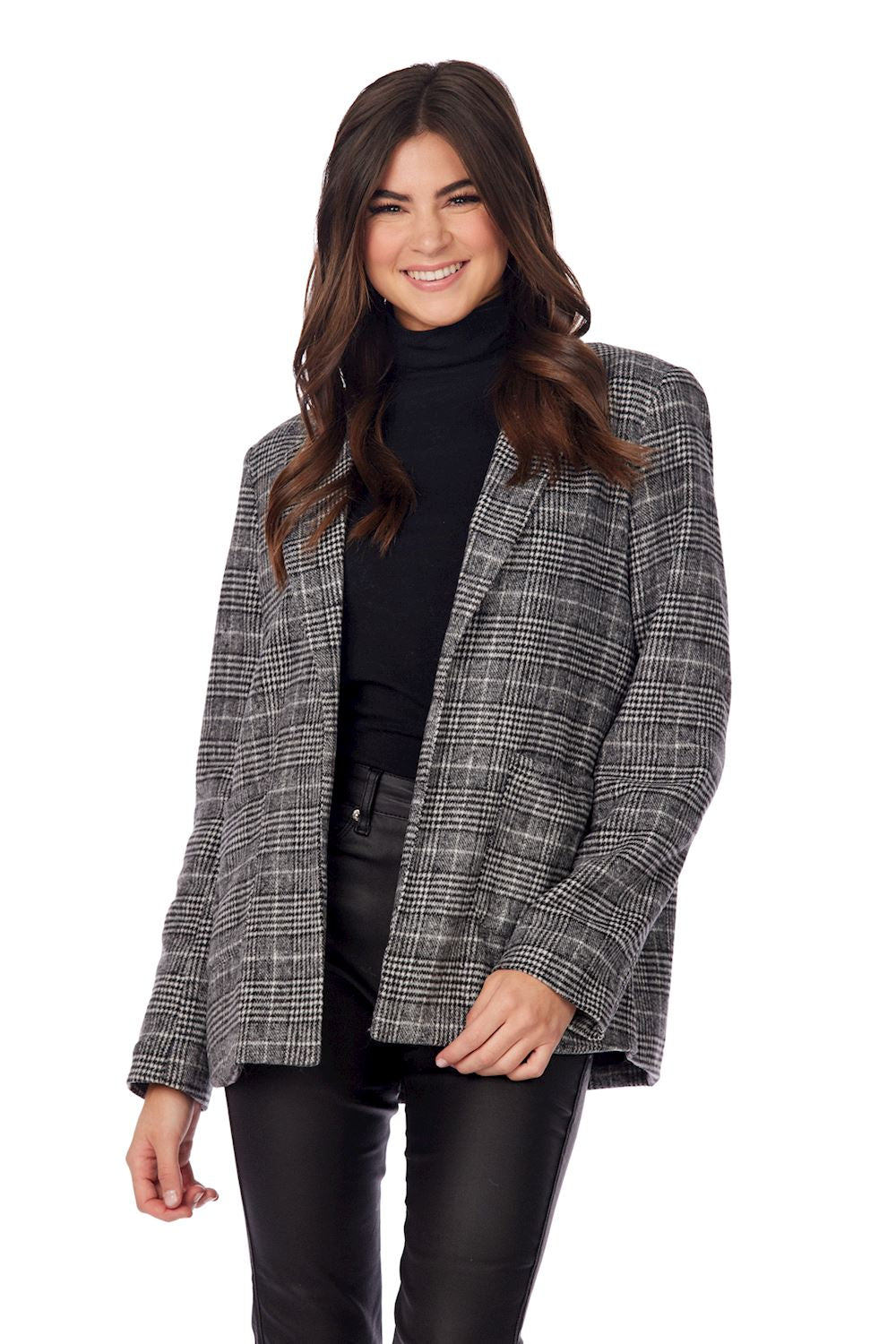 Black Houndstooth Bynes Blazer