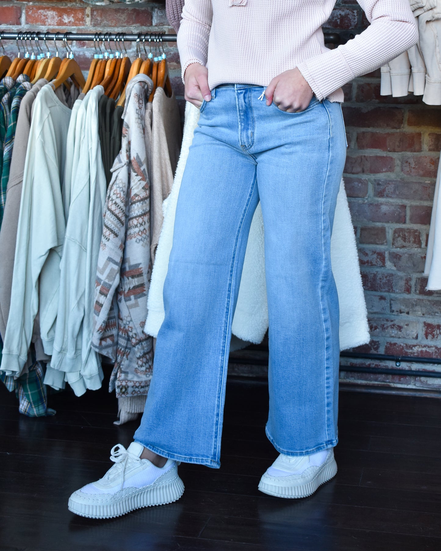 High-Rise Wide Leg Denim (Just Black)