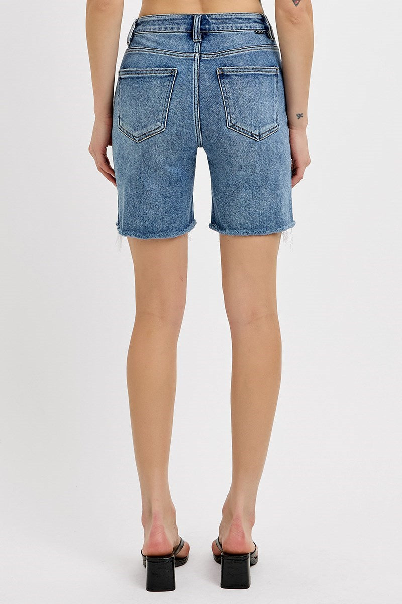 TC High Rise Loose Fit Mid-Length Shorts