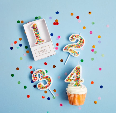 Number Birthday Candles (Mud Pie)