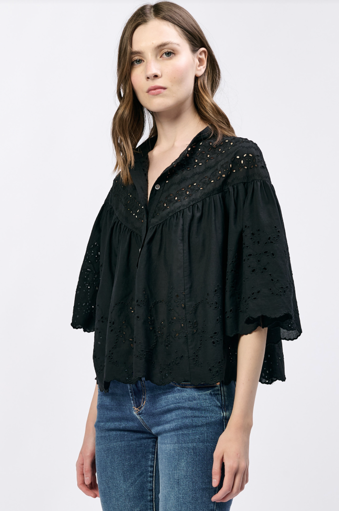 Elodia Eylelet Blouse || Dear Johns