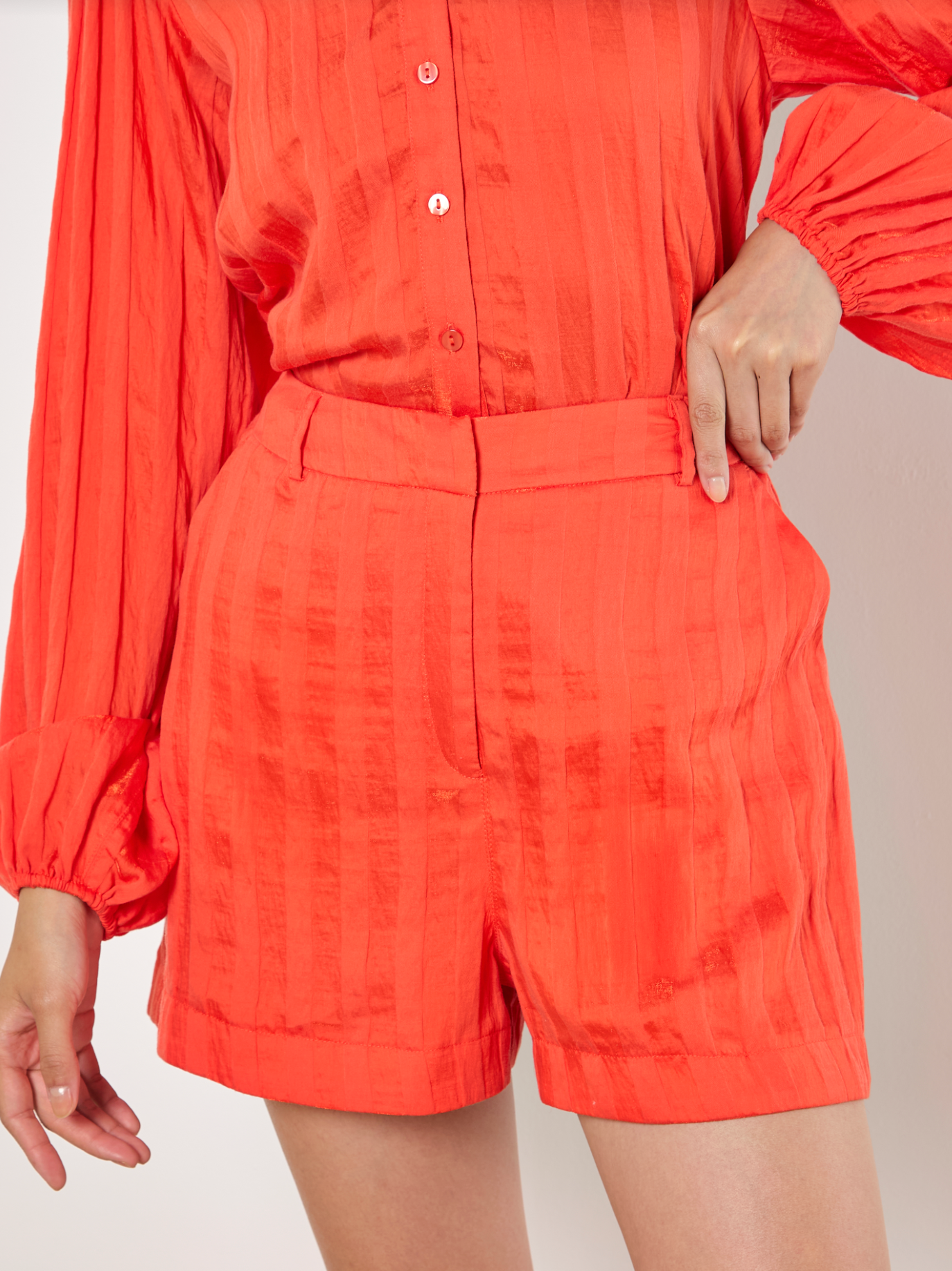 Burnt Orange Striped Easy Short (Apricot)