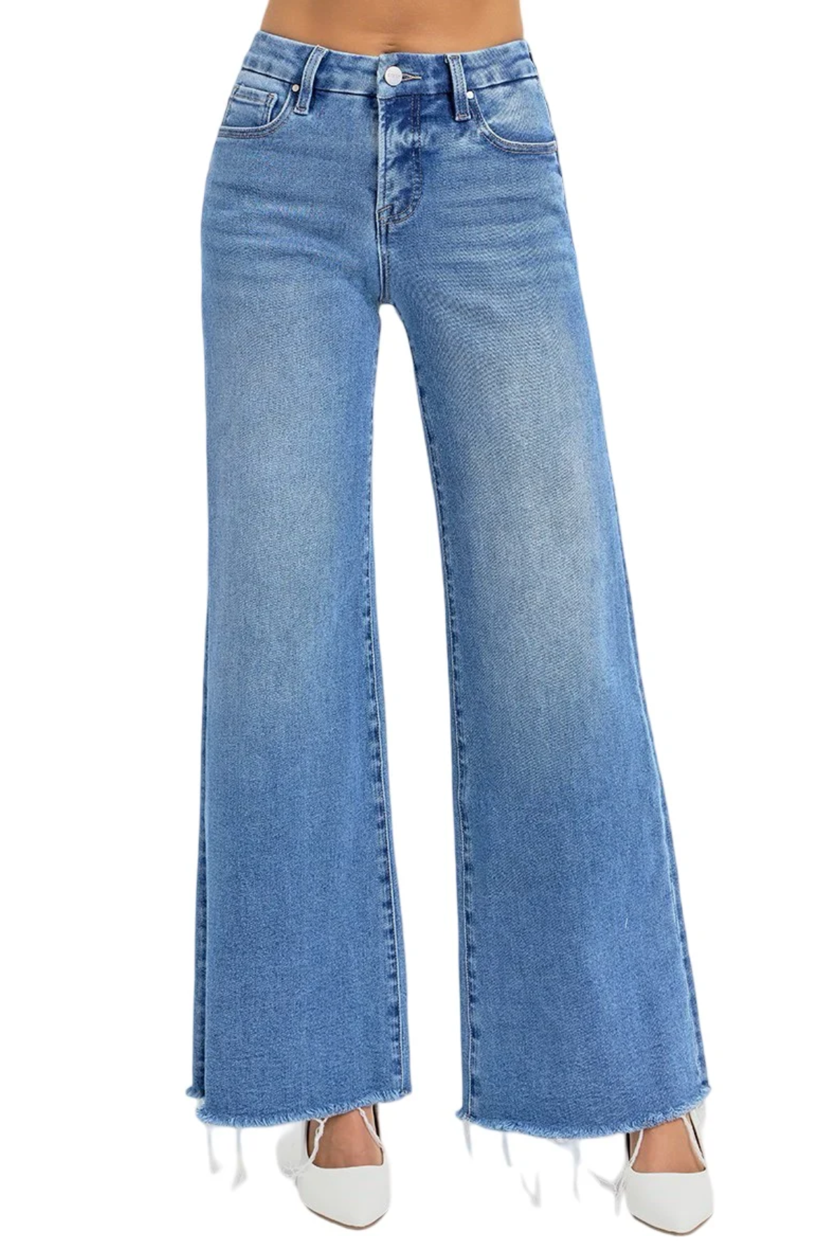 Light Wash Wide Leg W/ Tummy Control
