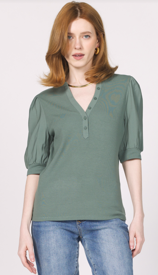 Tanner Slate Green Henley