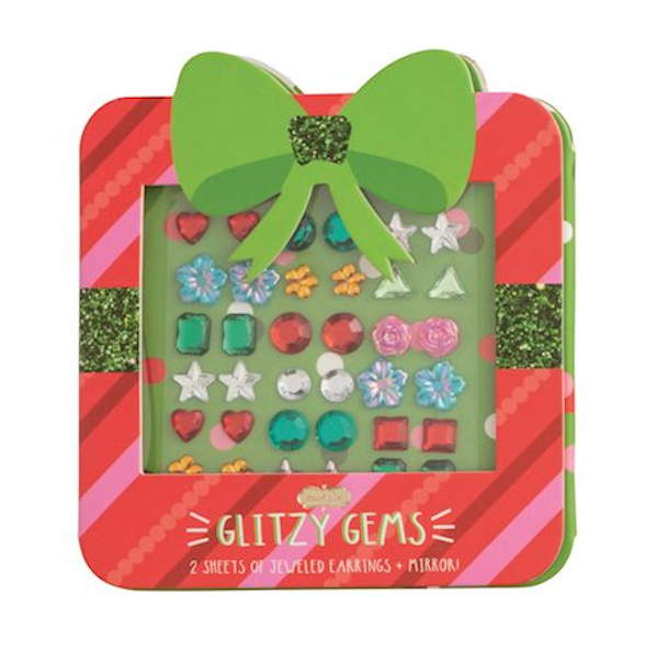 Christmas Glitzy Gems Stickers Earrings