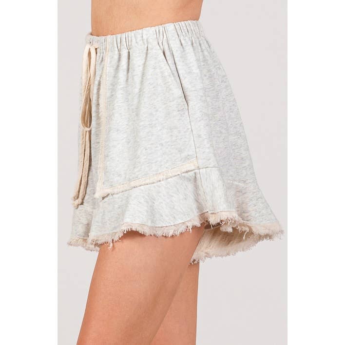 French Terry Raw Edge Shorts