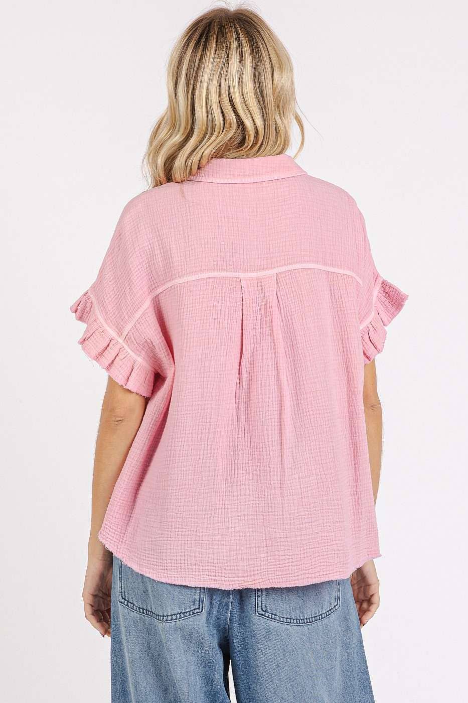 Mineral Wash Ruffle Sleeve (Mittoshop)