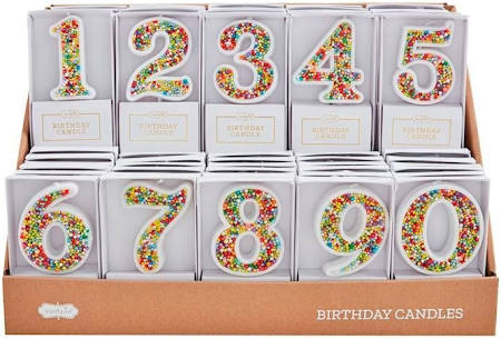 Number Birthday Candles (Mud Pie)