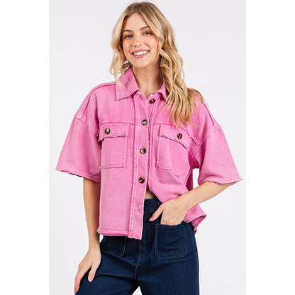 Mineral Wash Boxy Shirt (Mittoshop)