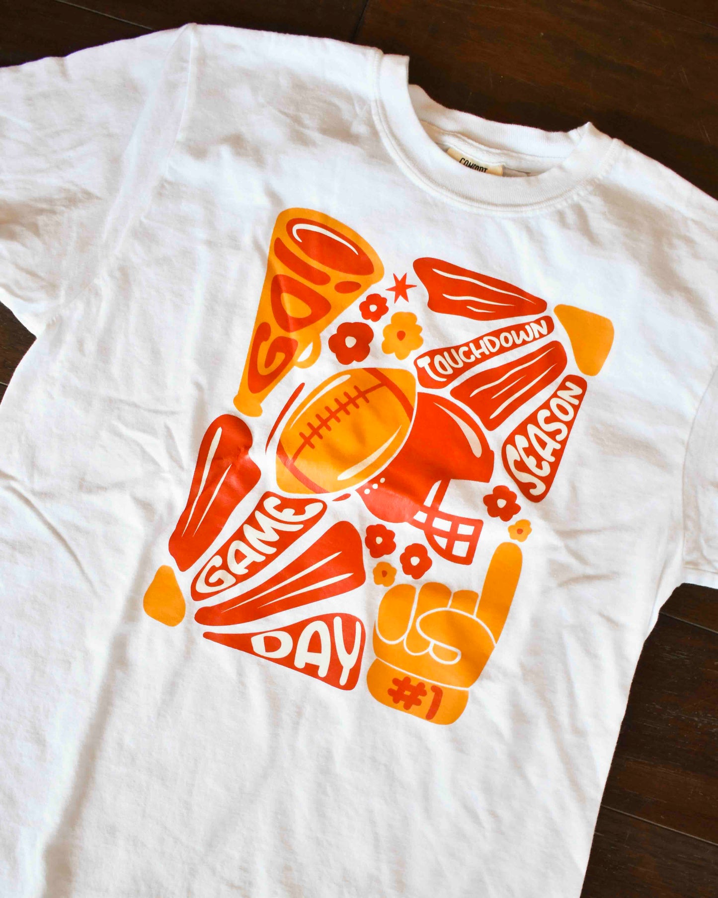 Red & Gold Retro Game Day Tee