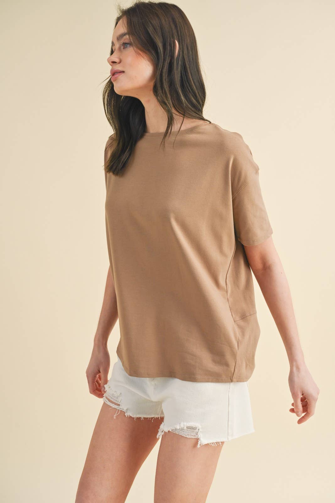 Boxy Mocha Crewneck