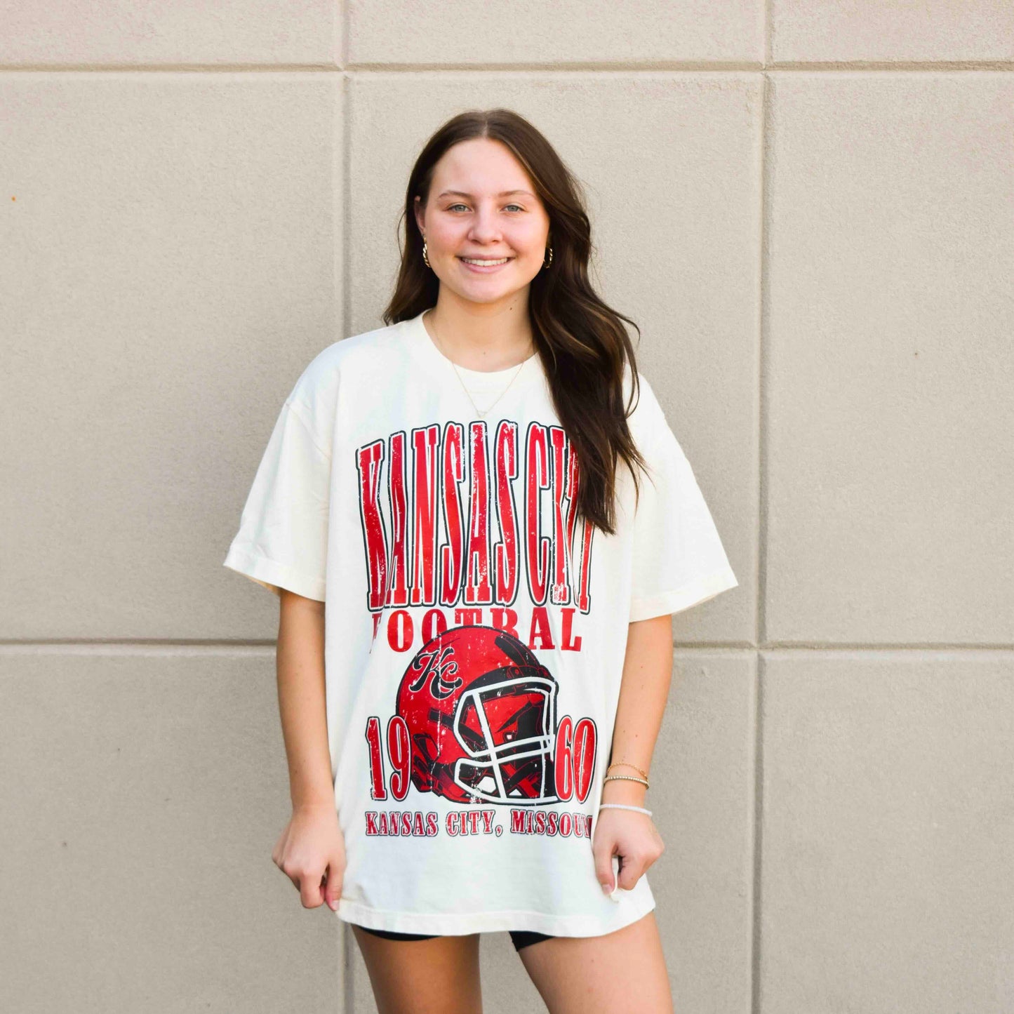 90's Vintage KC Football Oversized Tee