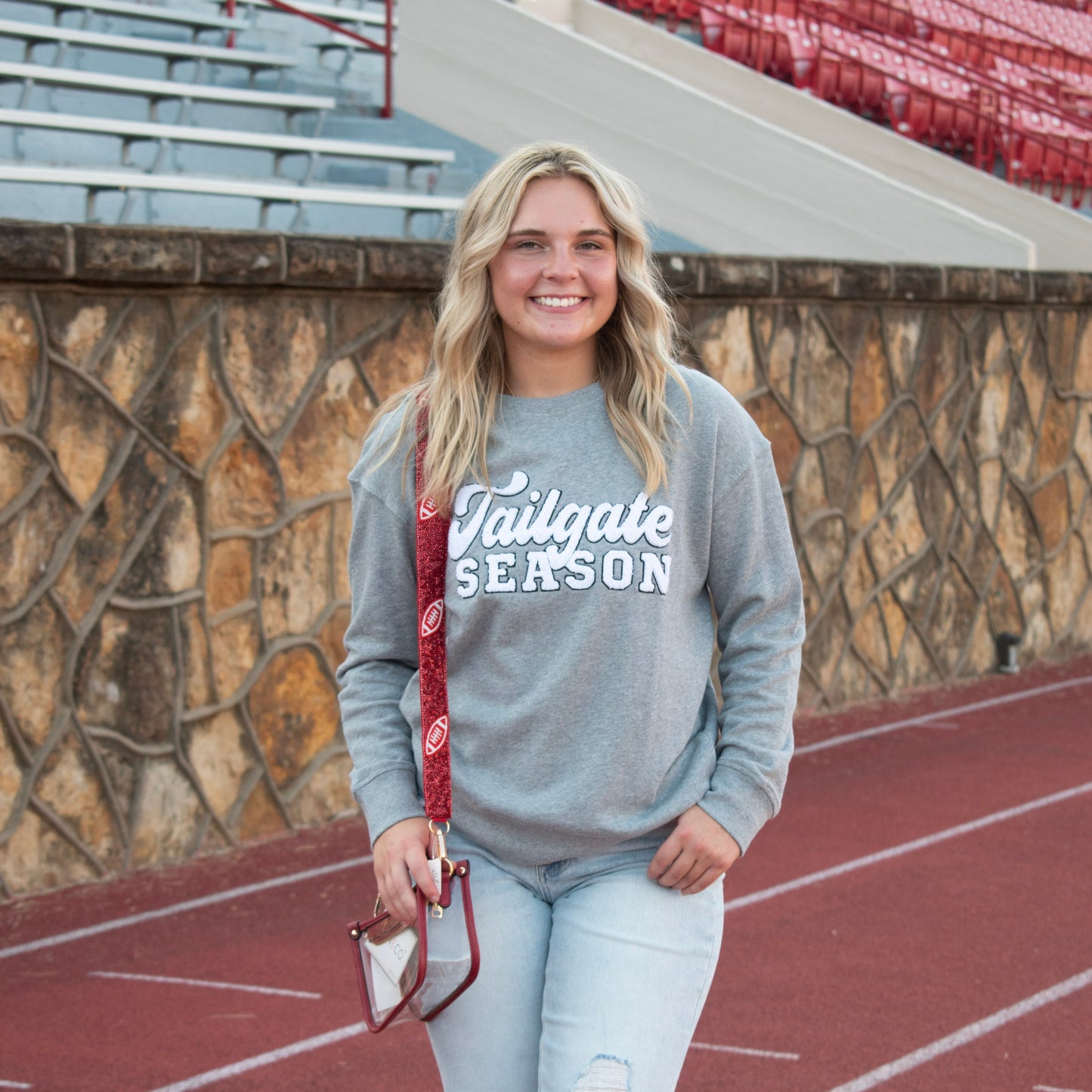 Tailgate Season Gray Sweatshirt (Shiraleah)