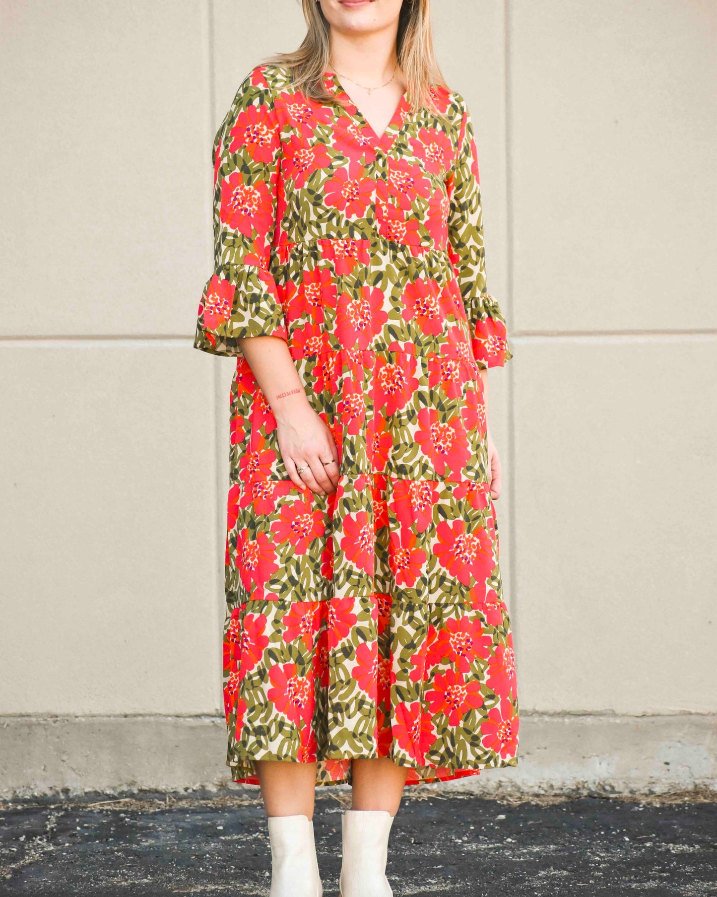 Benette Wildflower Olive Maxi (Michelle McDowell)