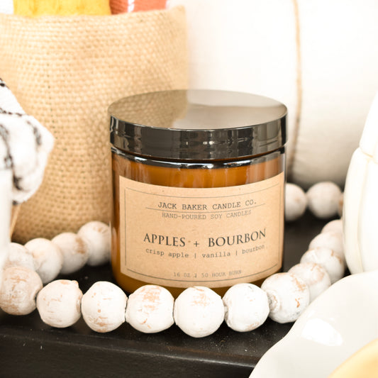 Apples & Bourbon 16oz Candle (Jack Baker Candle Co)