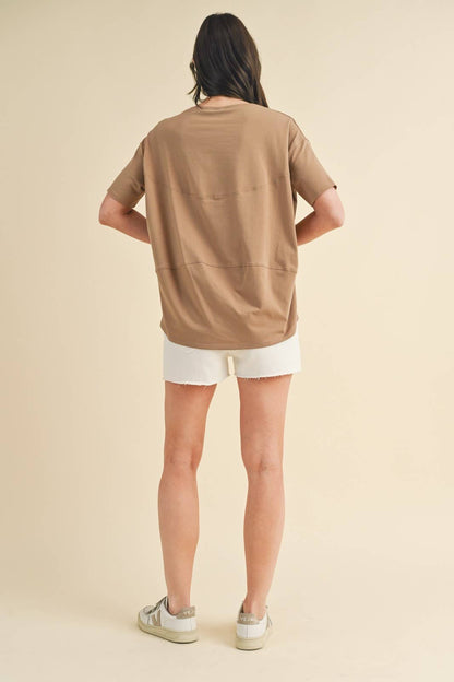Boxy Mocha Crewneck