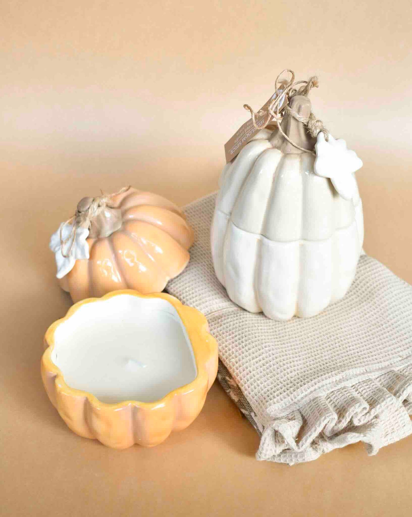 Ceramic Pumpkin Candle (Mud Pie)