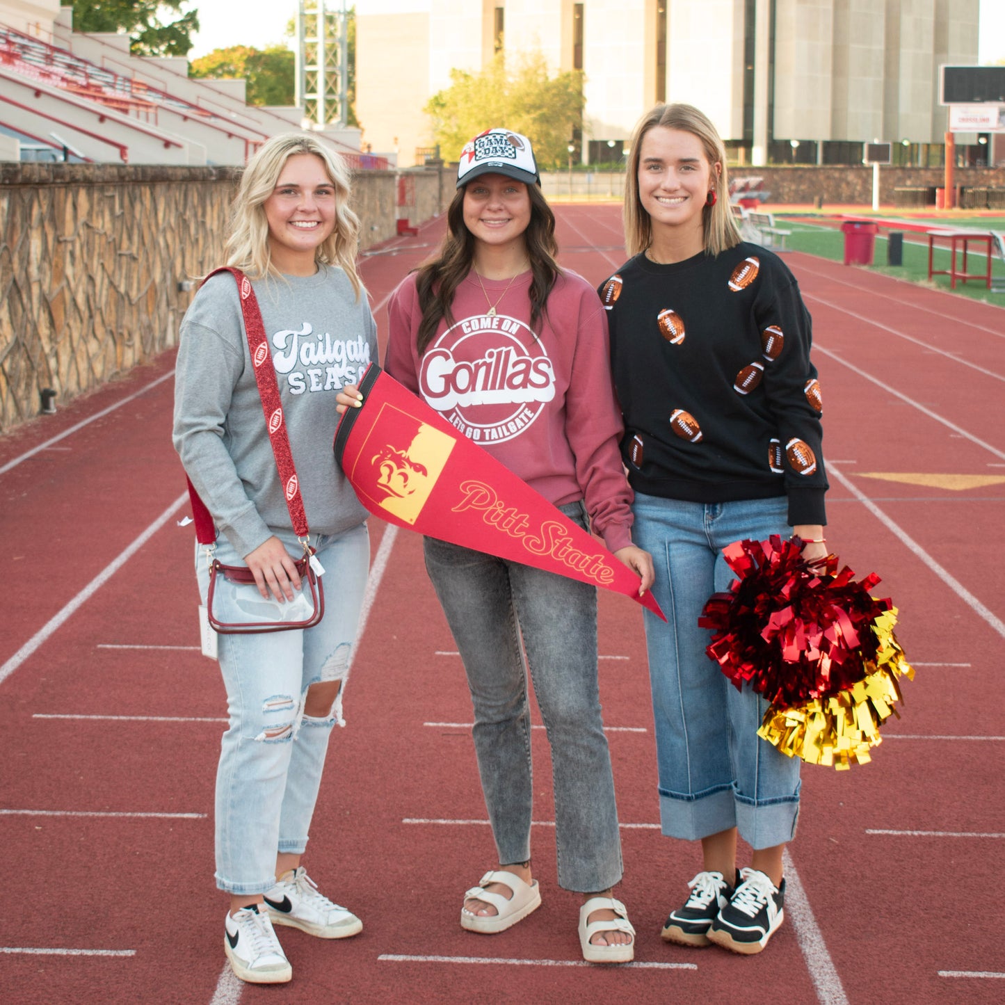 Tailgate Season Gray Sweatshirt (Shiraleah)