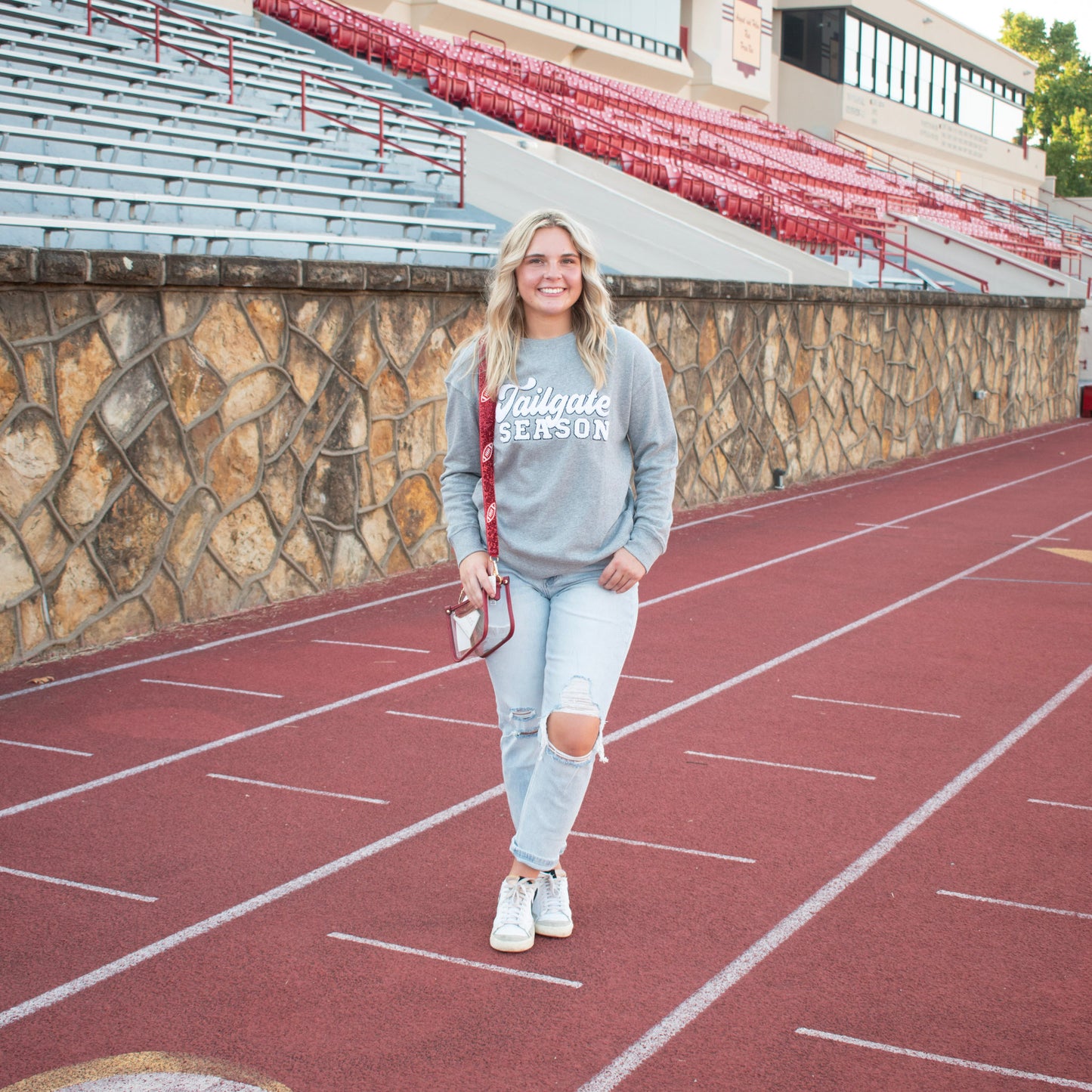 Tailgate Season Gray Sweatshirt (Shiraleah)