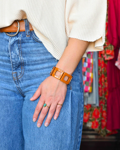 Resin Square Cutout Stretch Bracelet (Zenzii)