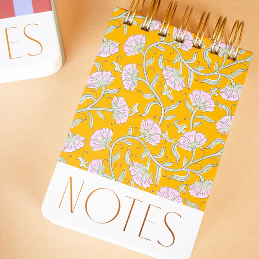 Gold Vintage Floral Chunky Notepad (Design Works)