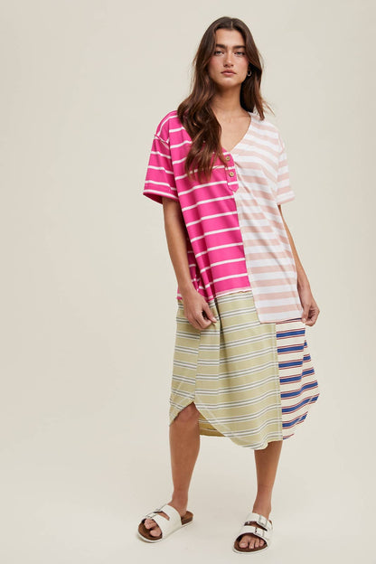 Multicolor Striped Midi Dress (Wishlist)