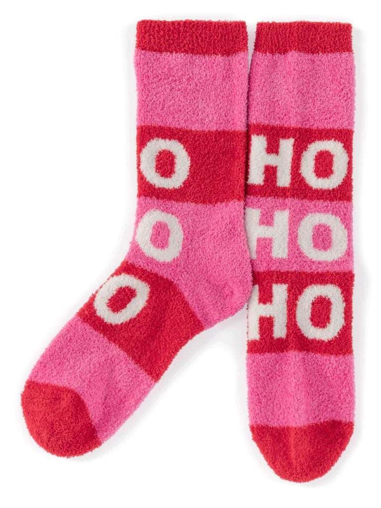 Pink HO HO HO Socks (Shiraleah)