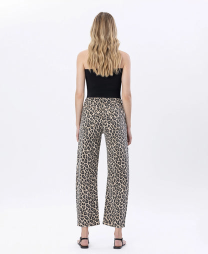 Katie Leopard Barrel Denim