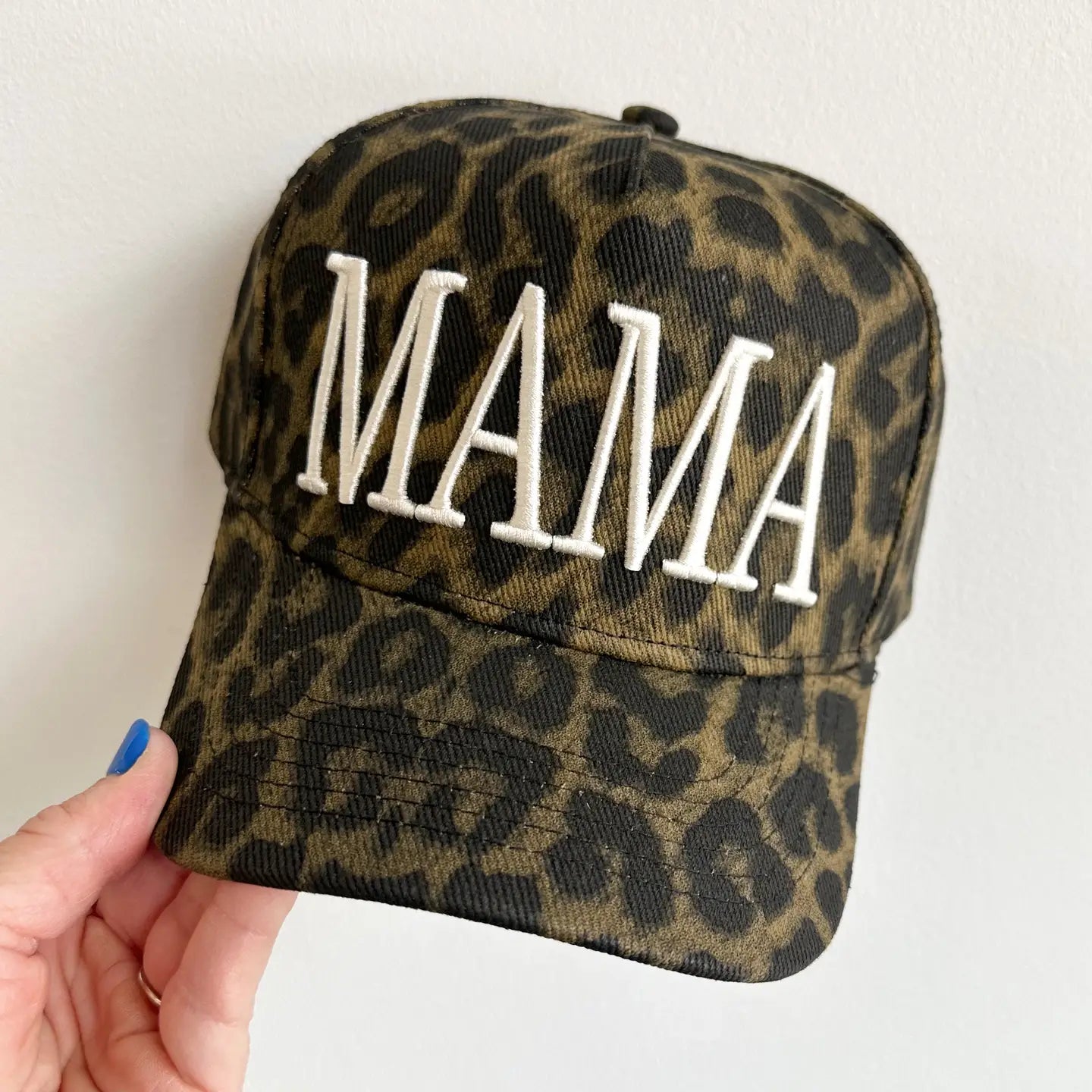 MAMA Cheetah Print Vintage Trucker Hat