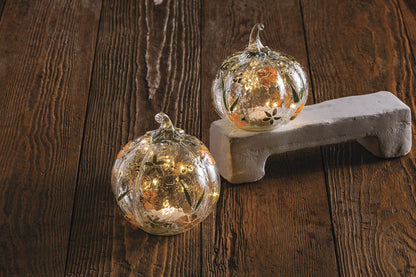 Gather LED Glass Pumpkin