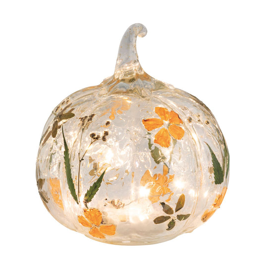 Gather LED Glass Pumpkin