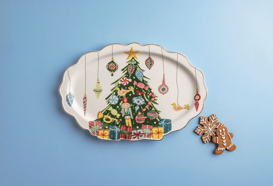 Christmas Tree Ornament Platter