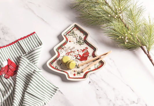 Santa Scene Cookie Plate Set