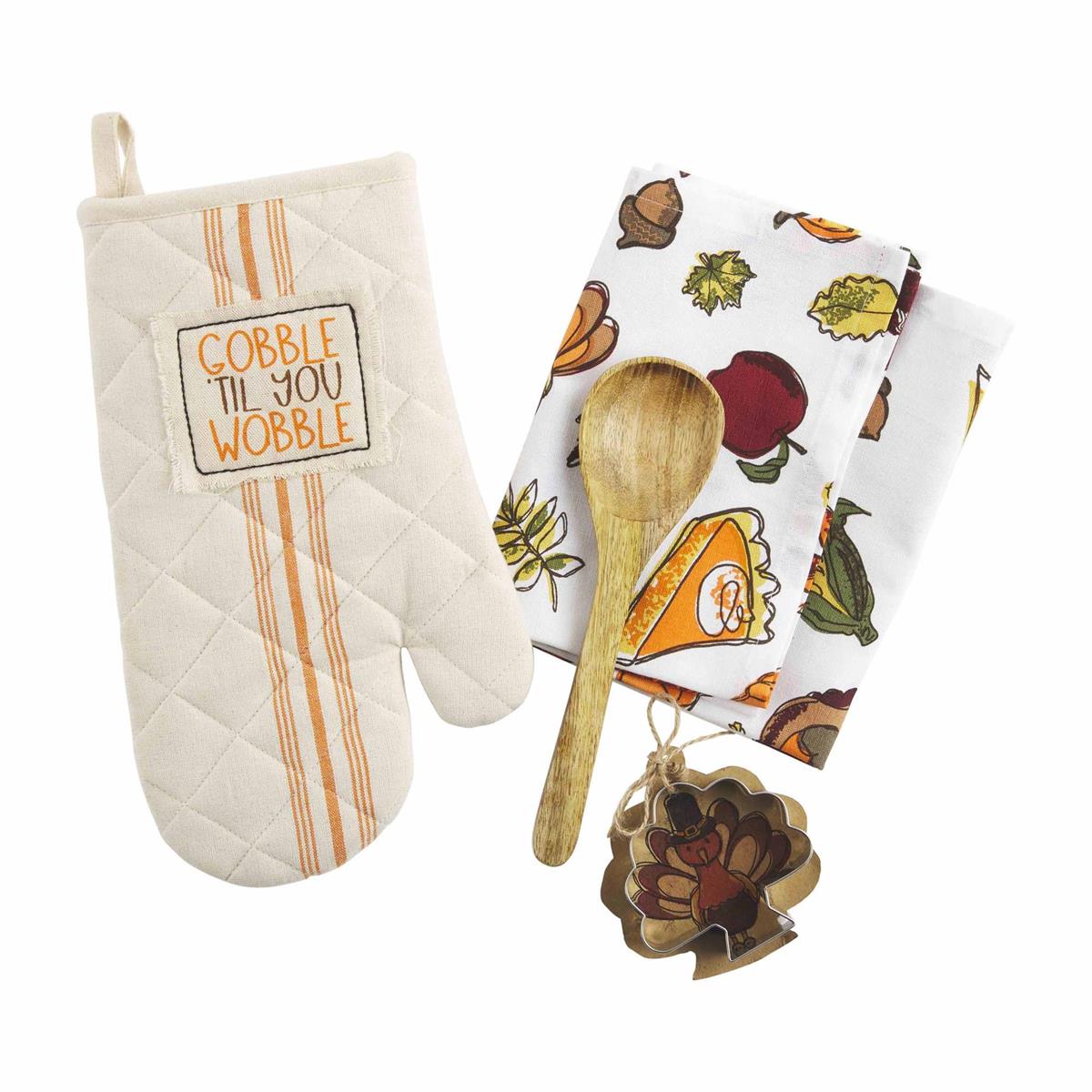 Gobble Oven Mitt & Towel Set