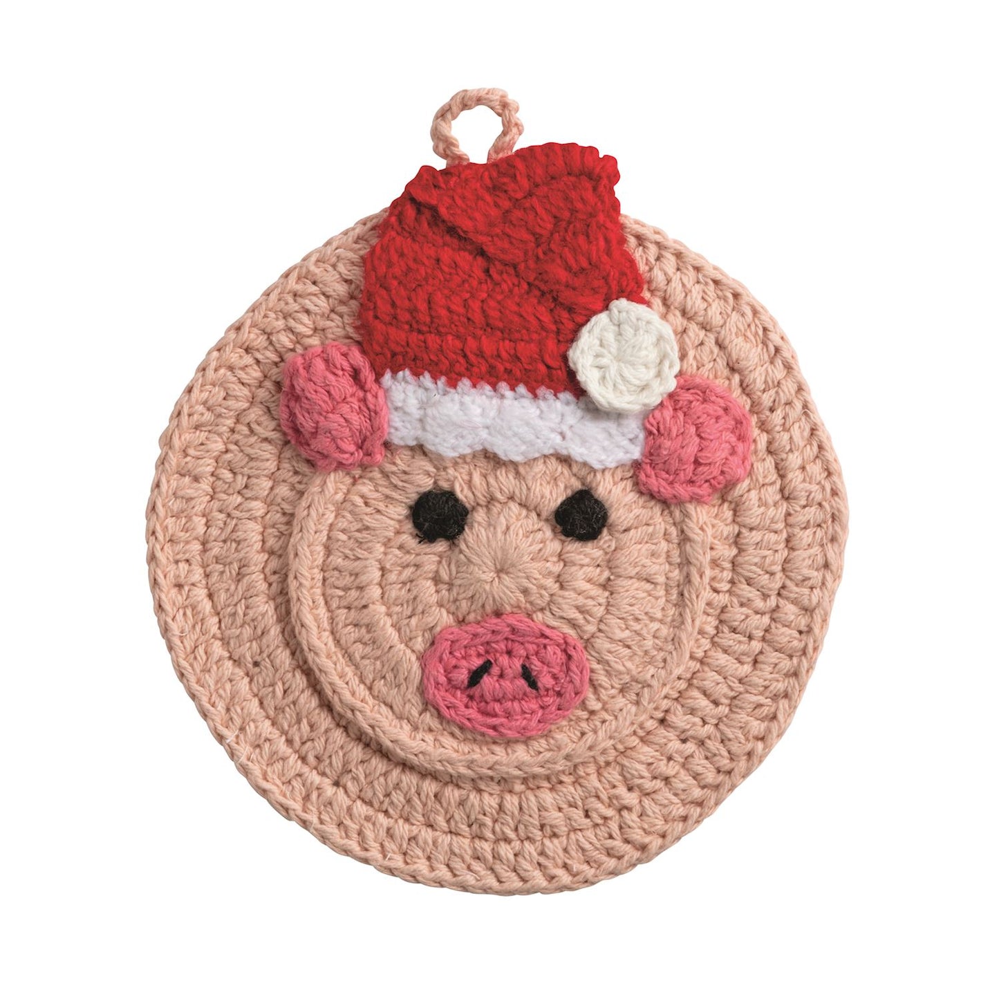 Farm Animal Christmas Crochet Trivet