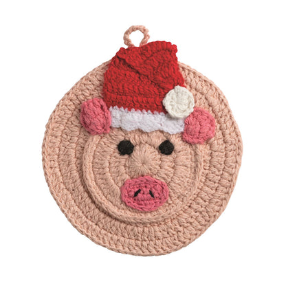 Farm Animal Christmas Crochet Trivet