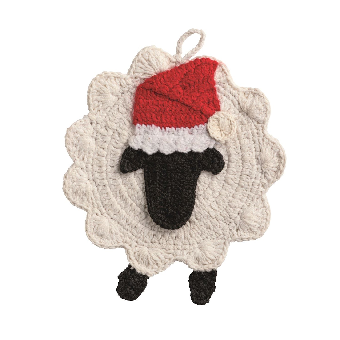 Farm Animal Christmas Crochet Trivet