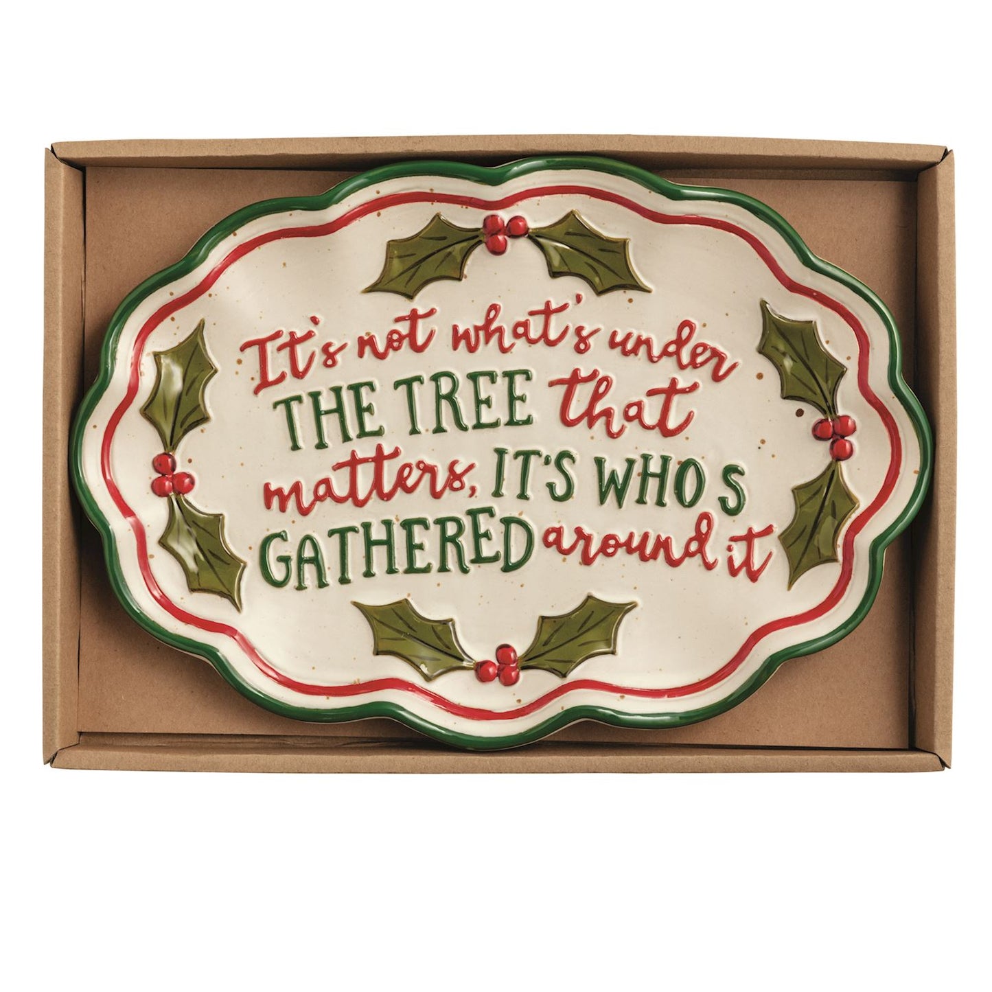 Holly Farm Christmas Sentiment Tray