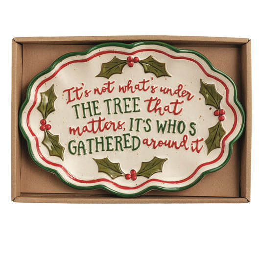 Holly Farm Christmas Sentiment Tray