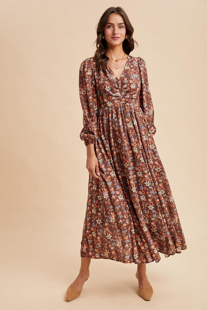 Mocha Floral Maxi