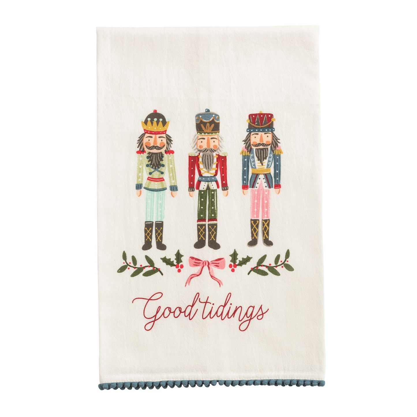 Holiday Pom Trim Towels