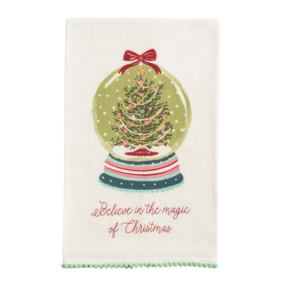 Holiday Pom Trim Towels