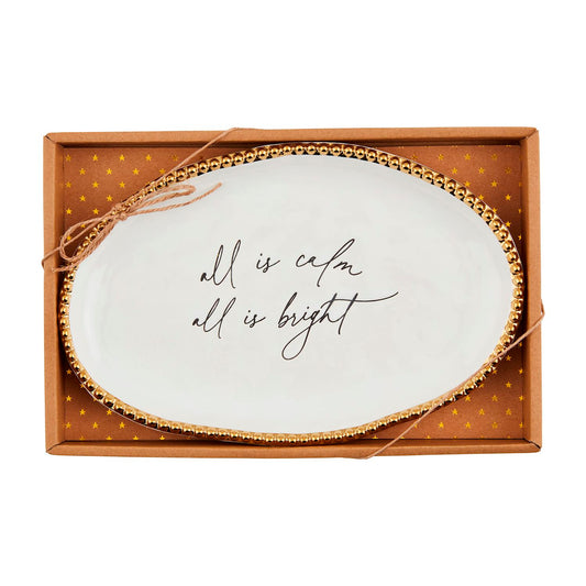 All is Calm Bead Sentiment Plate