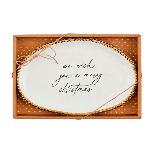 We Wish You a Merry Christmas Bead Sentiment Plate
